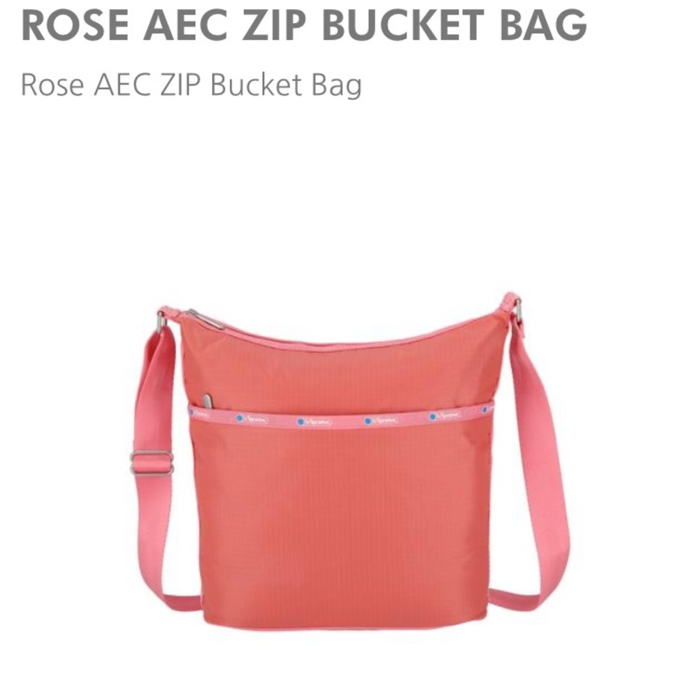 NWT LeSportsac Zip Bucket Rose Pink Bag
